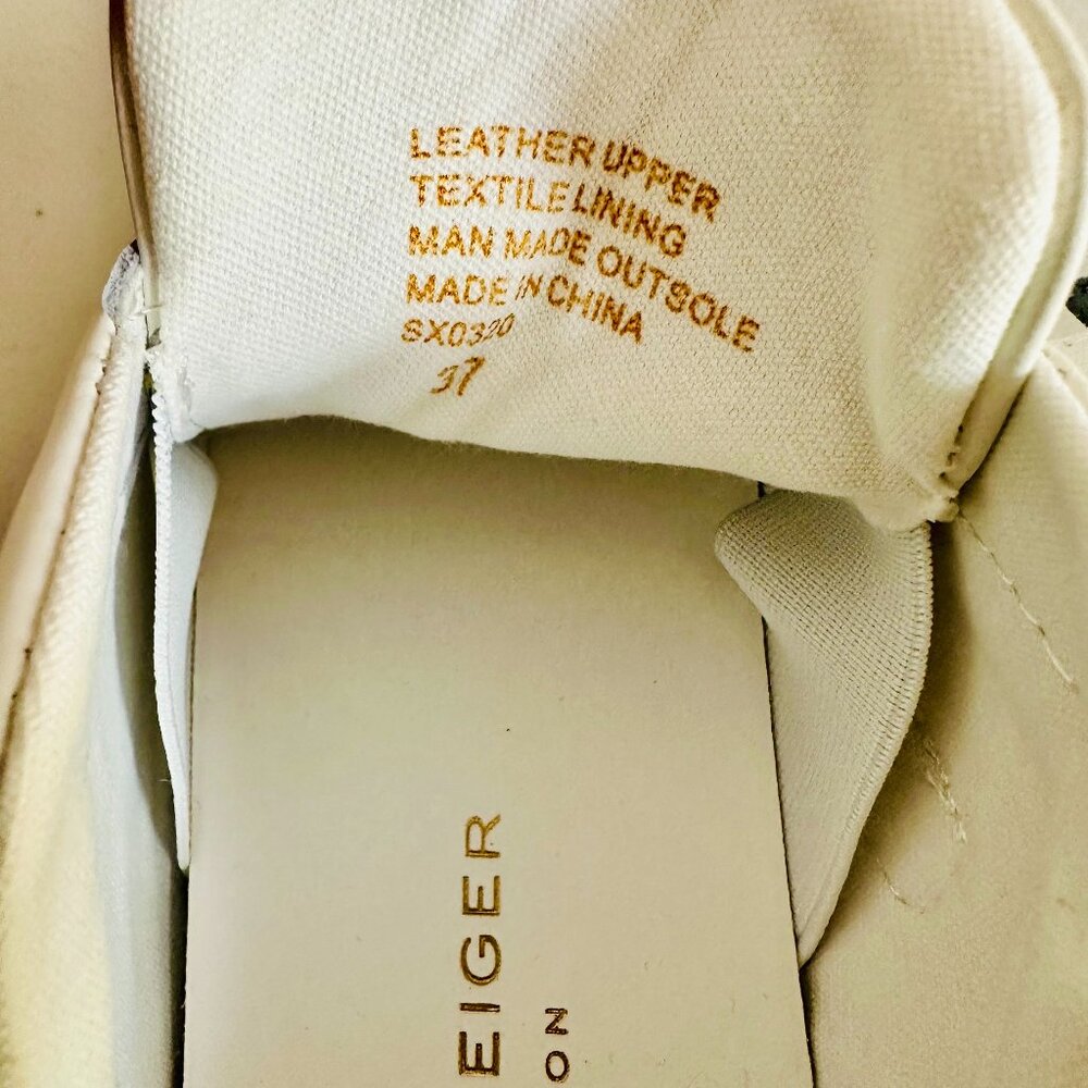 NEW IN BOX KURT GEIGER LANEY BOW EMBELLISHED WHITE LEATHER SNEAKER SZ 7/37 - Picture 9 of 9